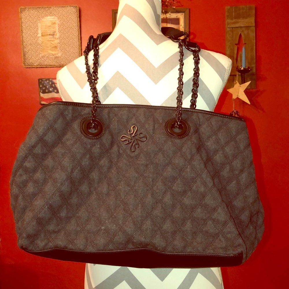 Vera Wang Gray Sweater Purse